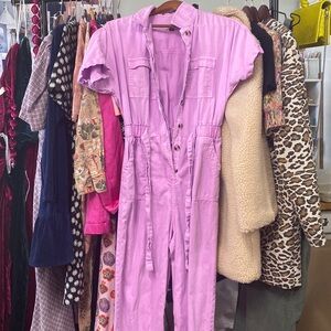 Pink/Purple Cotton Jumpsuit